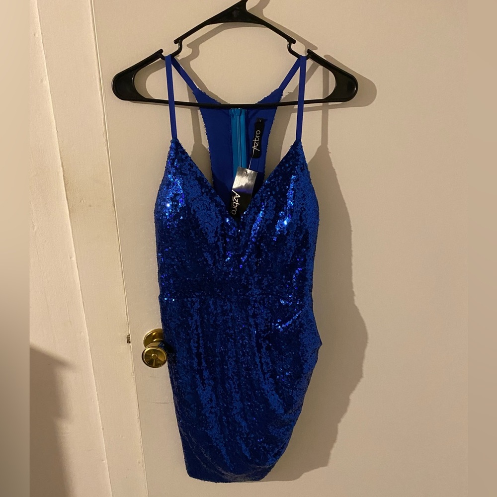 Sexy royal blue dress